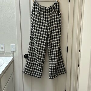 Unique Vintage black, white, and gold tweed trousers